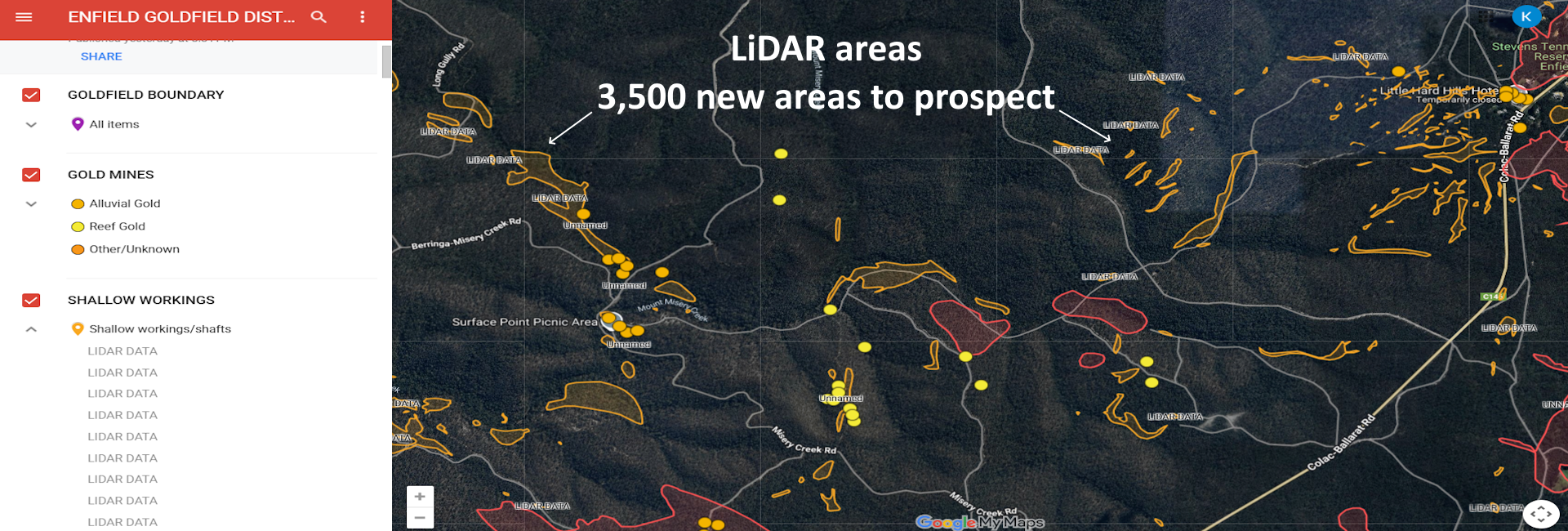 LiDAR Areas